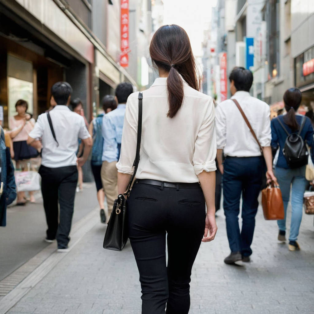 candid style images of a woman in a black pants18