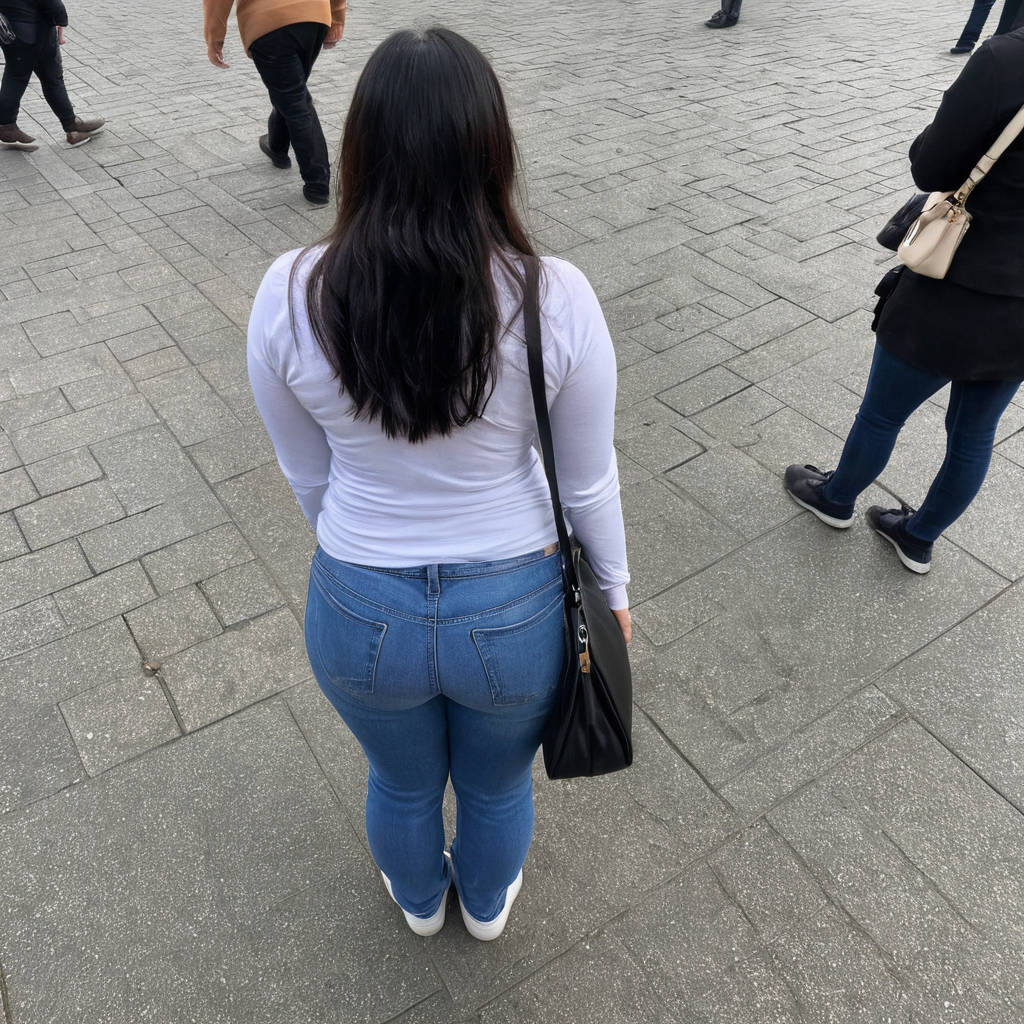 images from above angle of a woman in public10