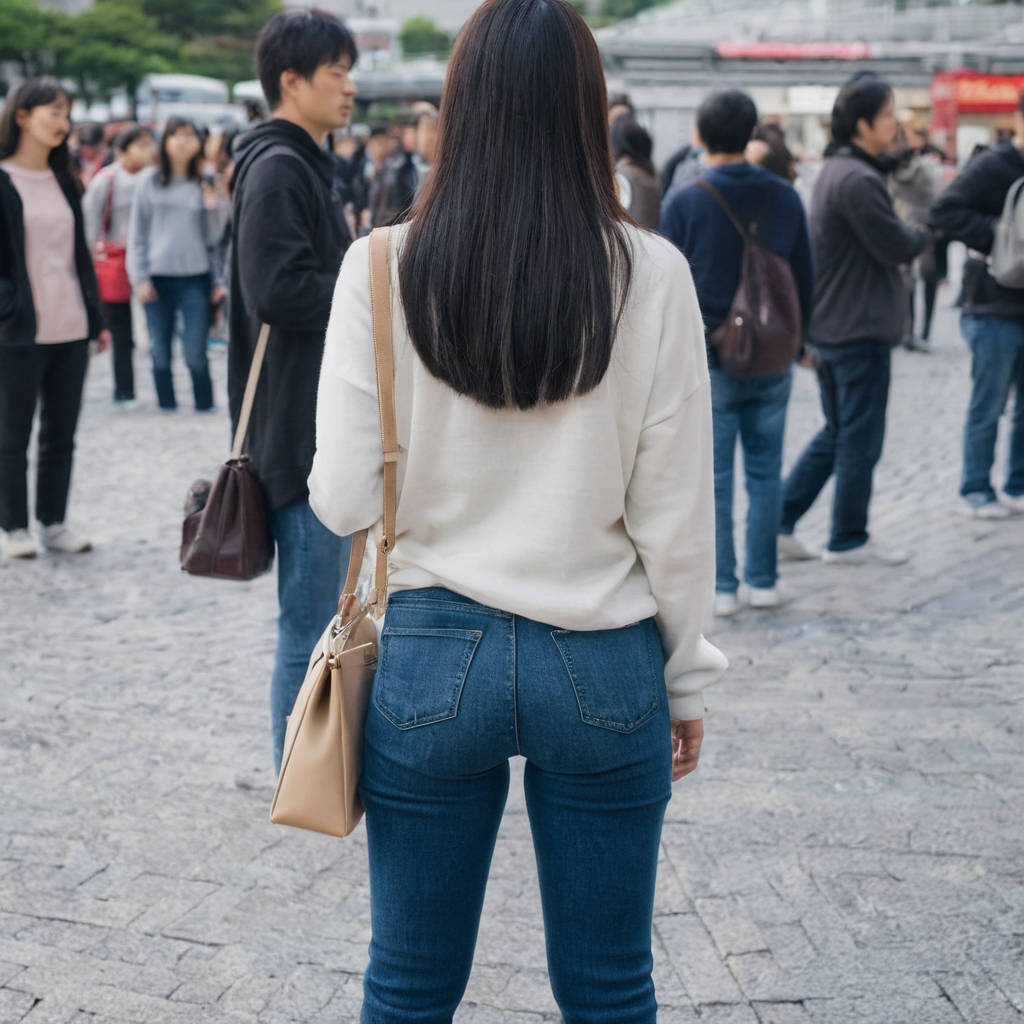 images from above angle of a woman in public9