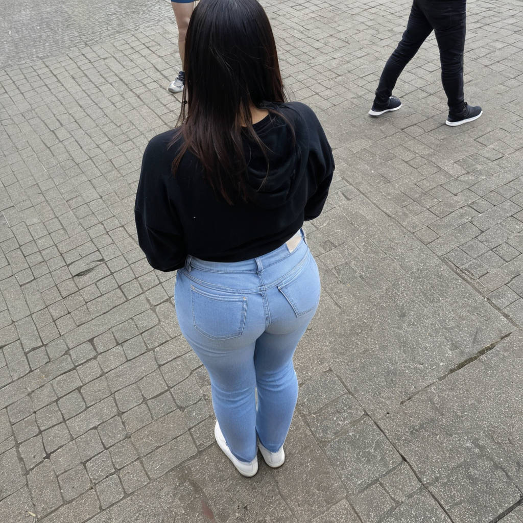 images from above angle of a woman in public6
