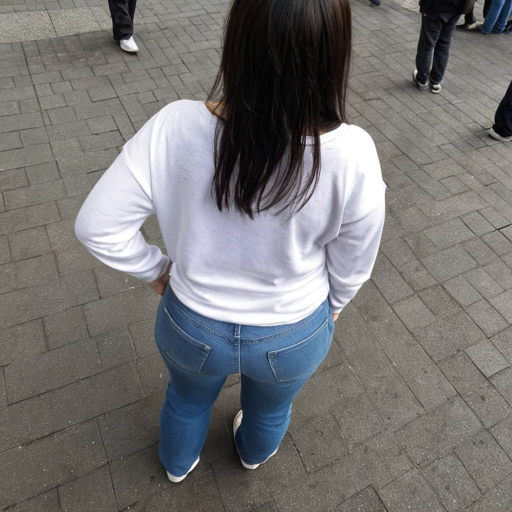 images from above angle of a woman in public5