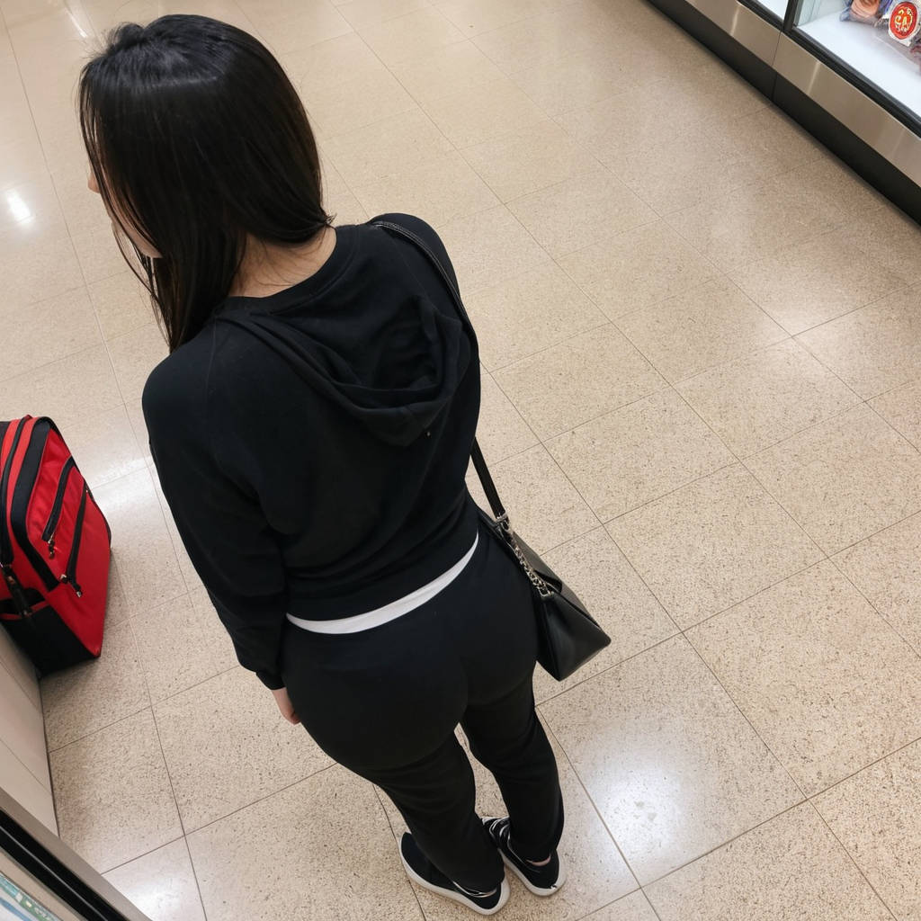 images from above angle of a woman in public19