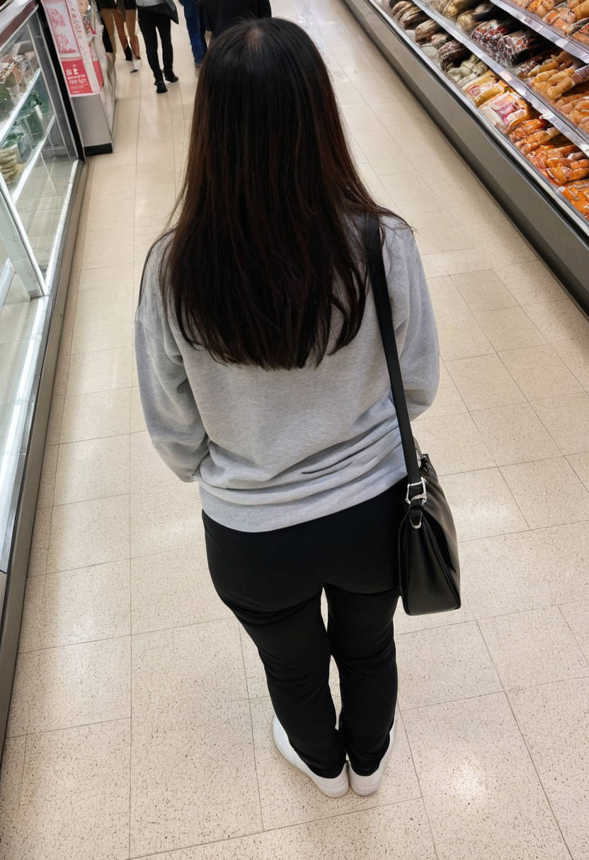 images from above angle of a woman in public16