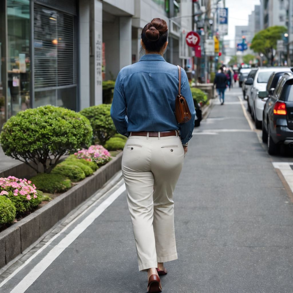 気品な女性の後ろ姿。デカ尻画像1枚目