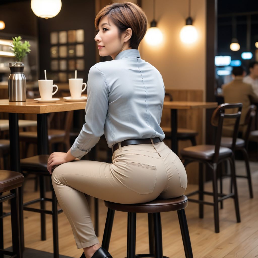 気品な女性の後ろ姿。デカ尻画像10枚目