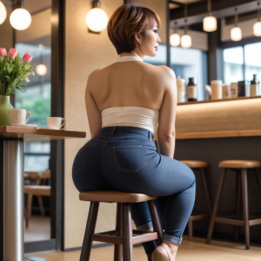 気品な女性の後ろ姿。デカ尻画像9枚目