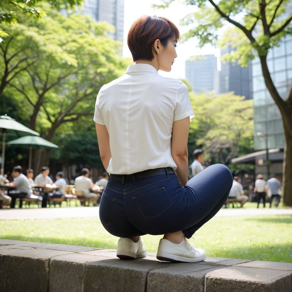 気品な女性の後ろ姿。デカ尻画像6枚目