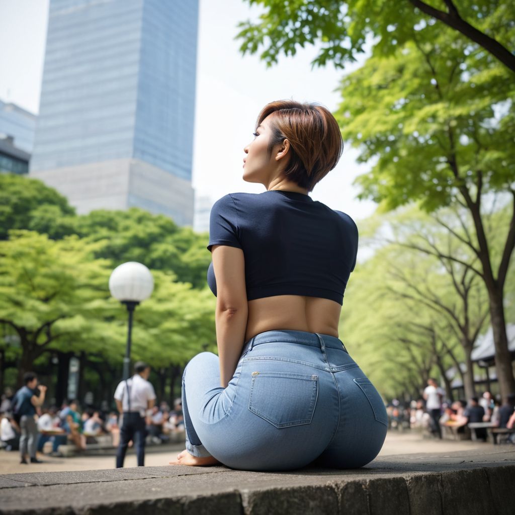 気品な女性の後ろ姿。デカ尻画像3枚目