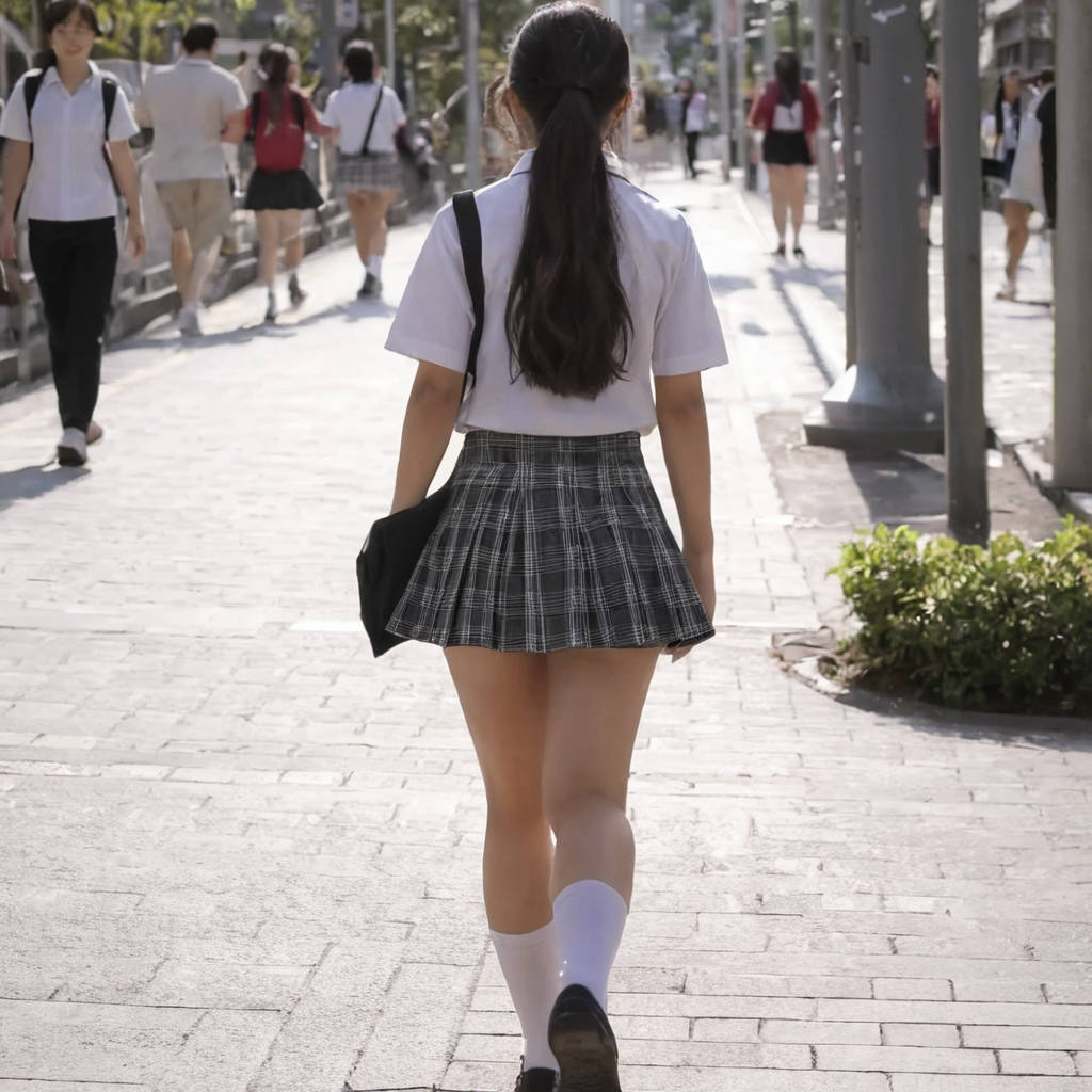 街中のJKをこっそり街撮り風画像22枚目