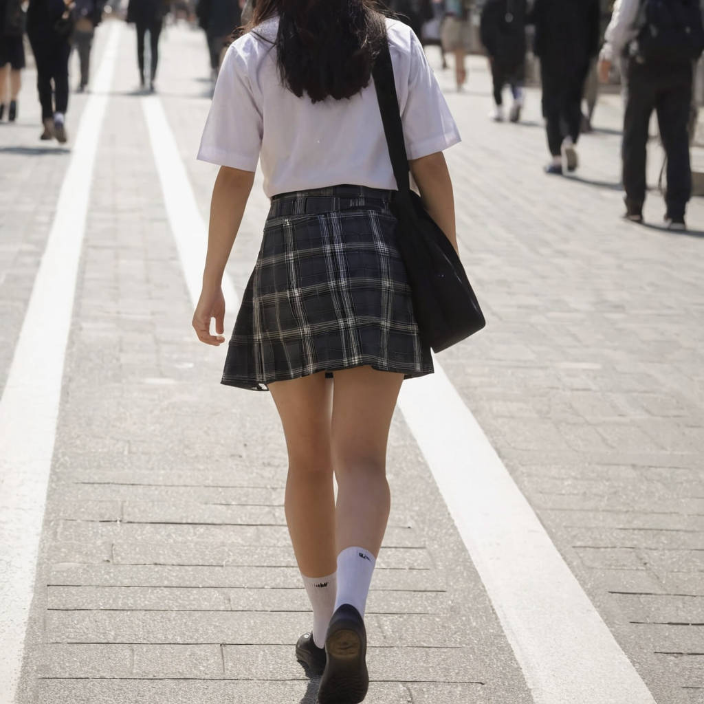 街中のJKをこっそり街撮り風画像21枚目