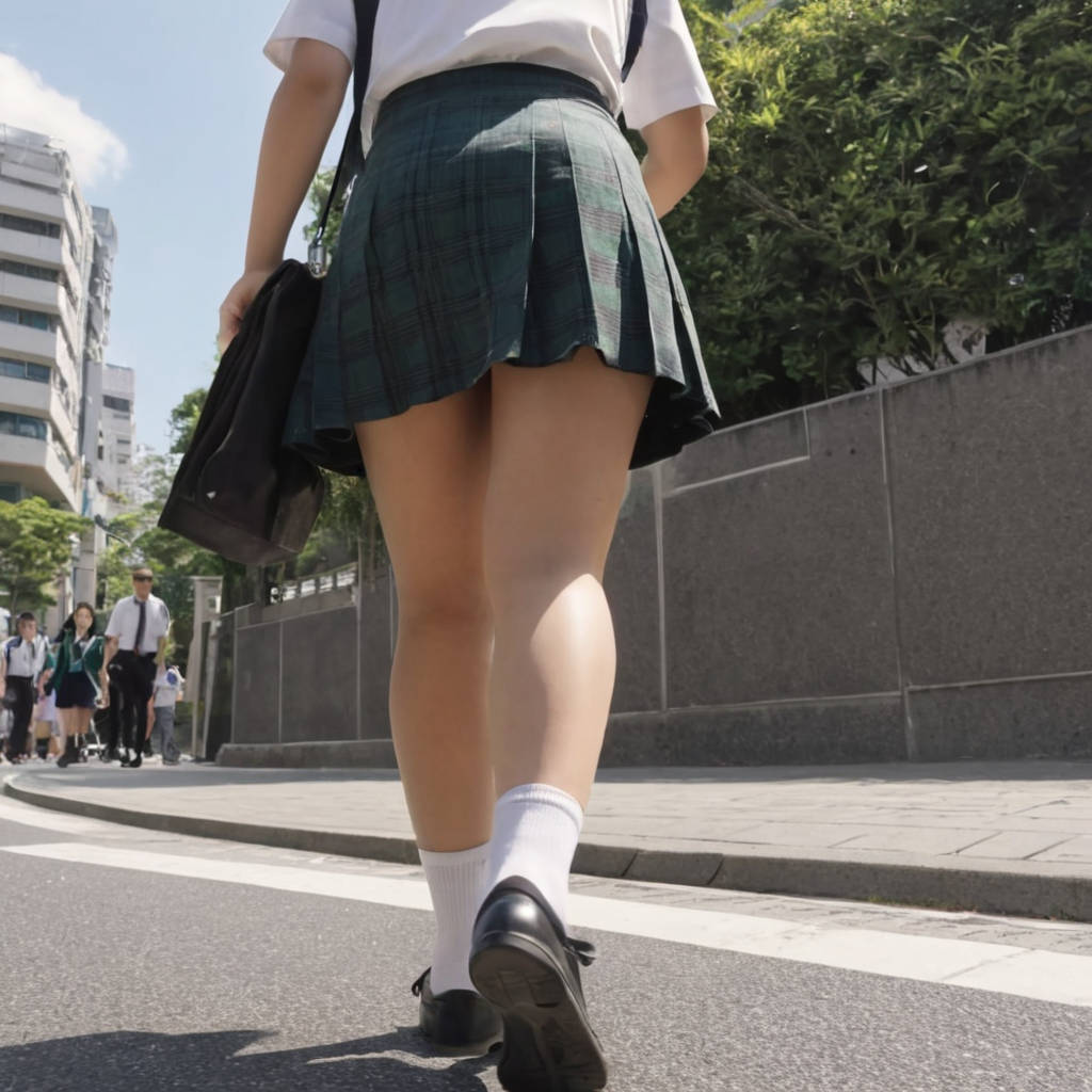 街中のJKをこっそり街撮り風画像19枚目