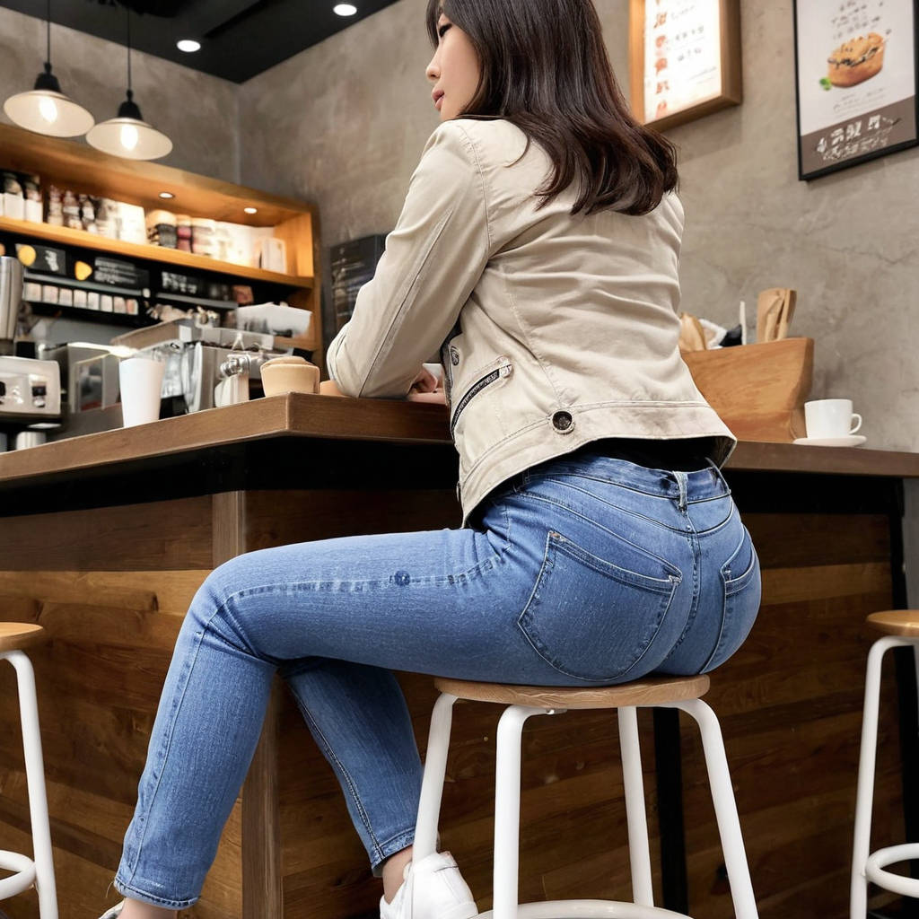 フードコートで休憩中の座り尻画像18