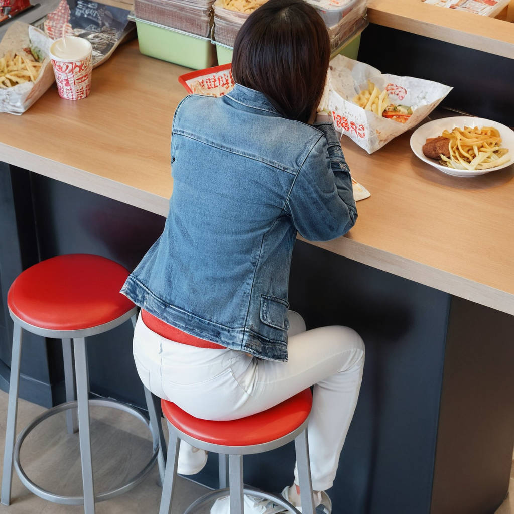 フードコートで休憩中の座り尻画像14