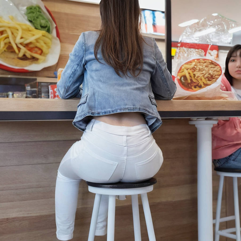 フードコートで休憩中の座り尻画像11