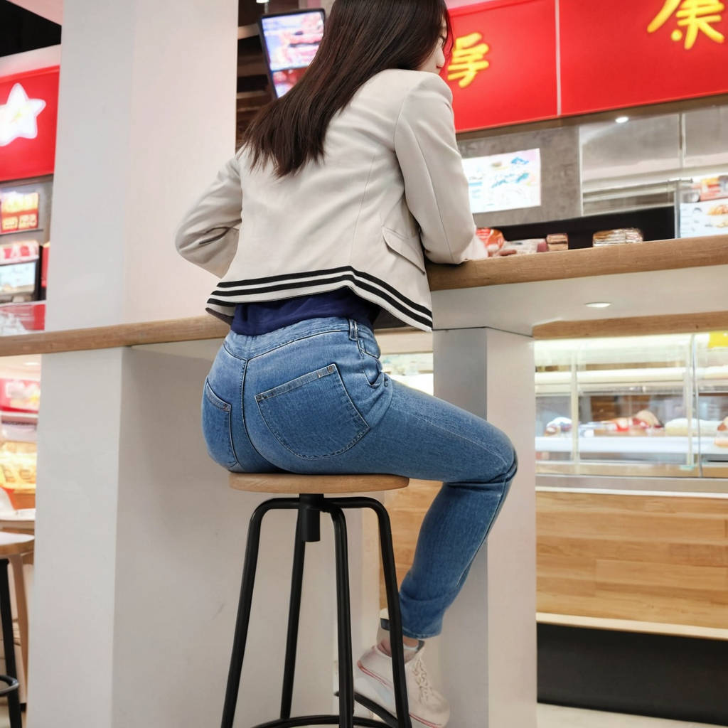 フードコートで休憩中の座り尻画像9