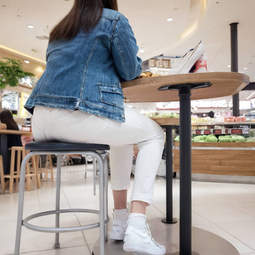 フードコートで休憩中の座り尻画像6