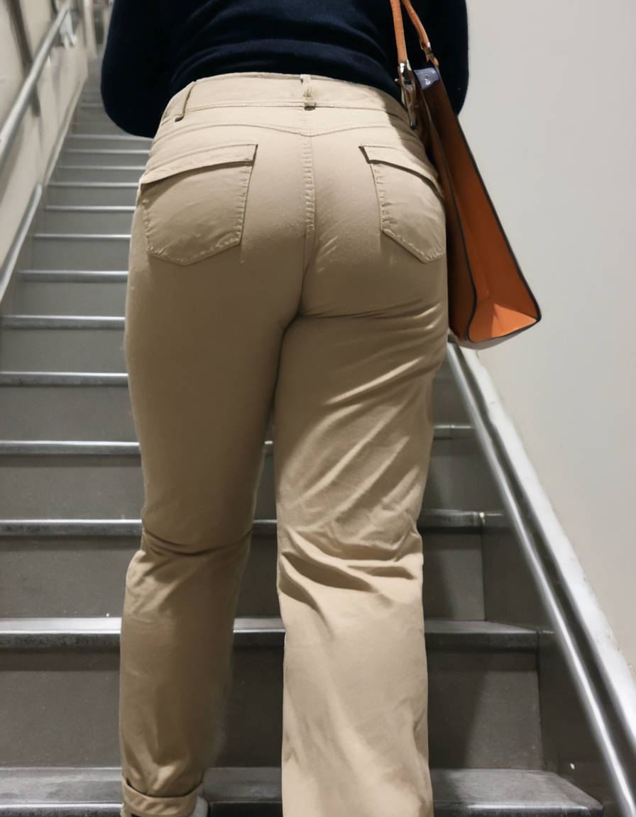 階段で前にあるお尻を眺めた時のお尻画像1