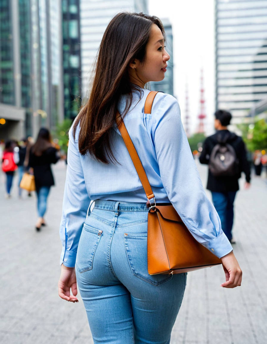街中で見かけたジーンズ姿がよく似合うデカ尻お姉さんのAI画像20