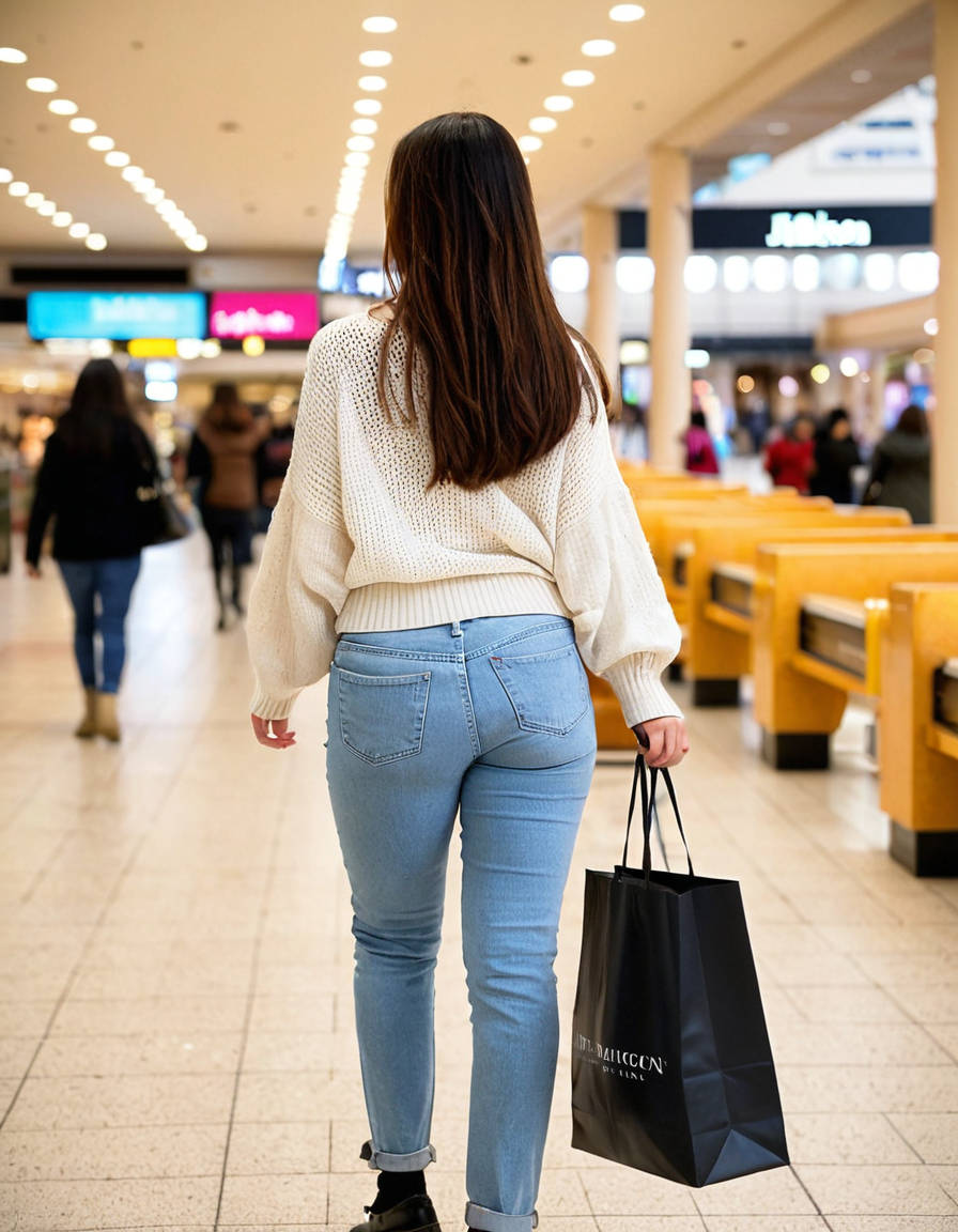 街中で見かけたジーンズ姿がよく似合うデカ尻お姉さんのAI画像10