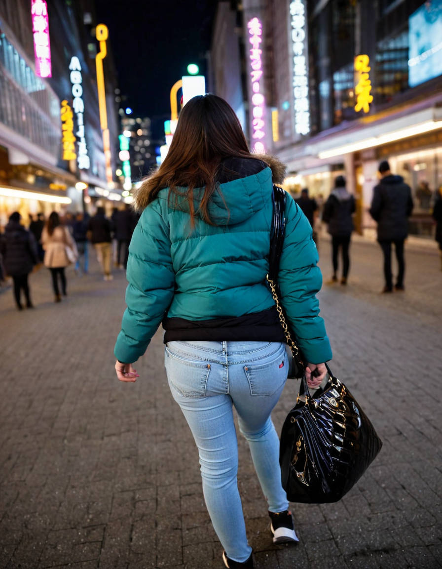 街中で見かけたジーンズ姿がよく似合うデカ尻お姉さんのAI画像5