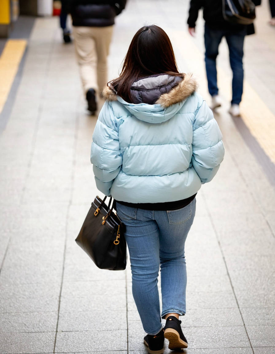 街中で見かけたジーンズ姿がよく似合うデカ尻お姉さんのAI画像4
