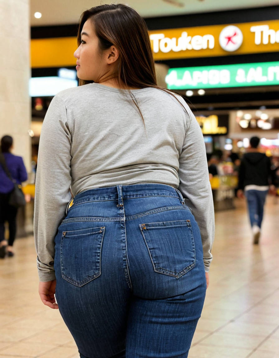 街中で見かけたジーンズ姿がよく似合うデカ尻お姉さんのAI画像21