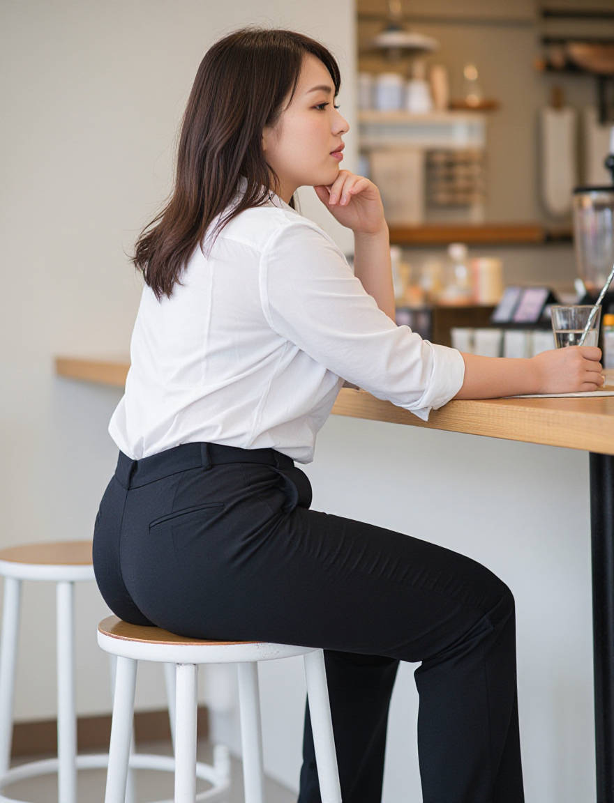 ムチムチすぎて座った時のムチムチ間がすごい座り尻画像7