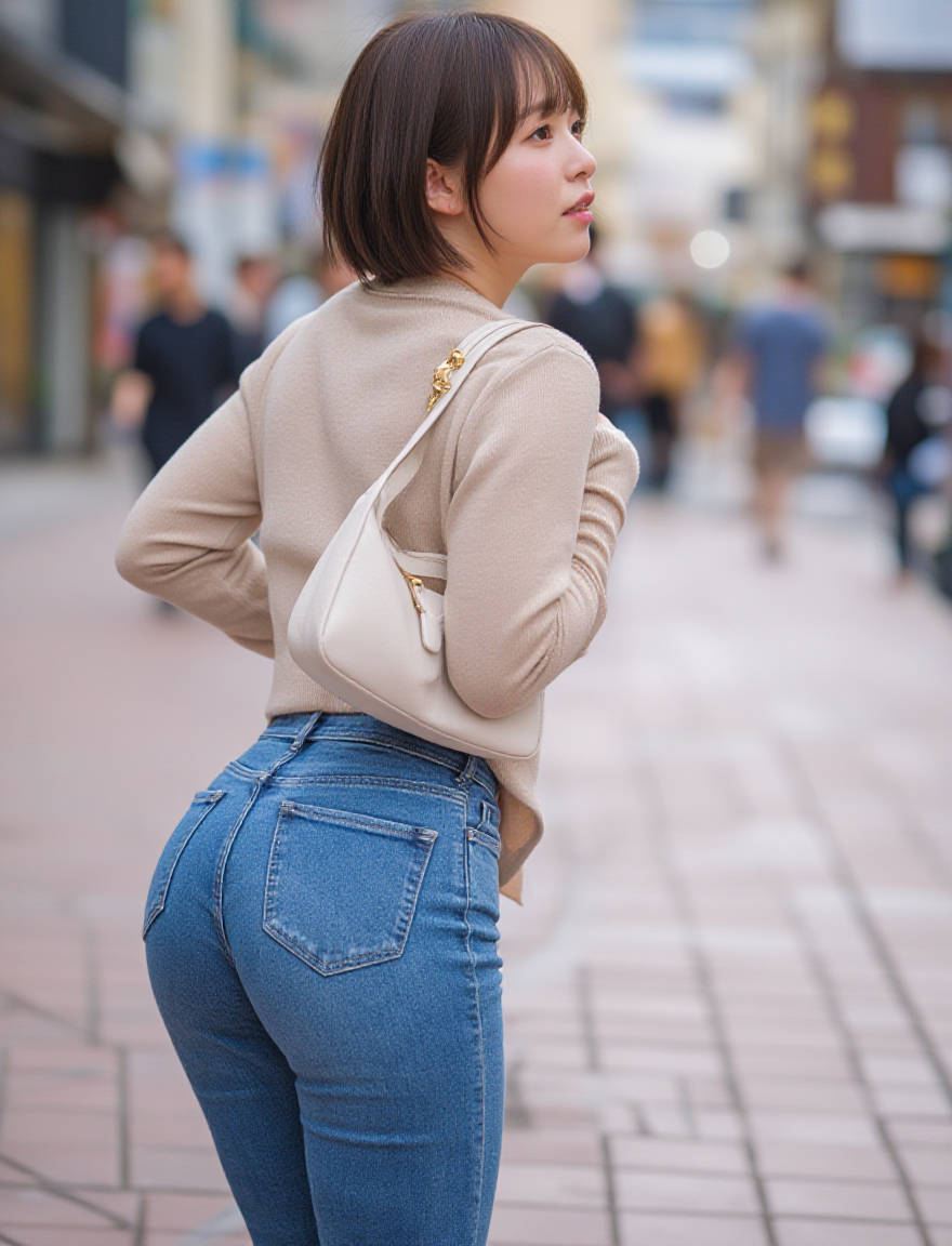 とあるアパレルブランドのボトムス広告のようなきれいなピタパンお尻画像10