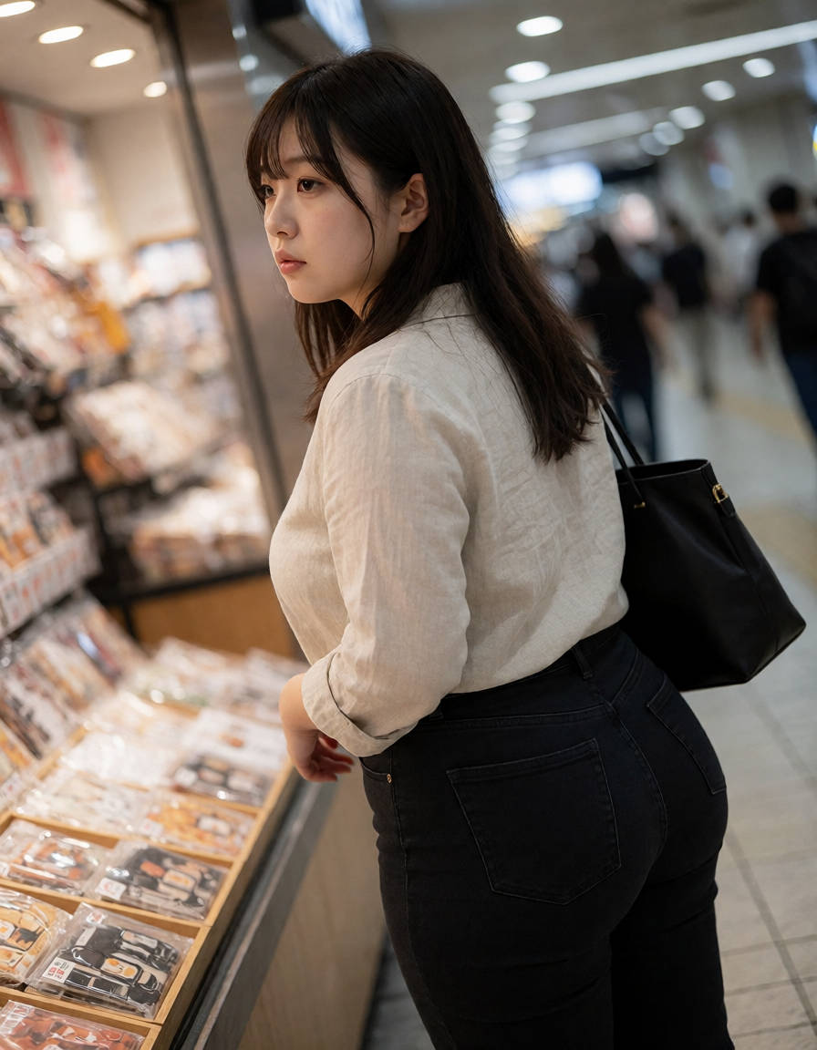 自然な感じで街中を歩くデカ尻お姉さんのお尻街撮りAI画像23